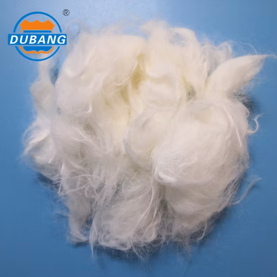 Fibra in fiocco di nylon tipo alpaca, bianca